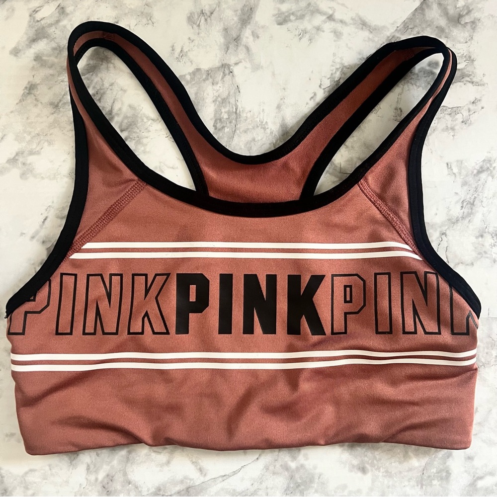 PINK logo VS Sports Bra Size S